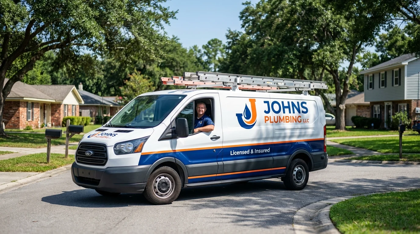 Johns Plumbing LLC service van in Lake Crystal, MN